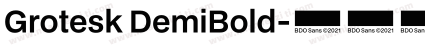Grotesk DemiBold字体转换